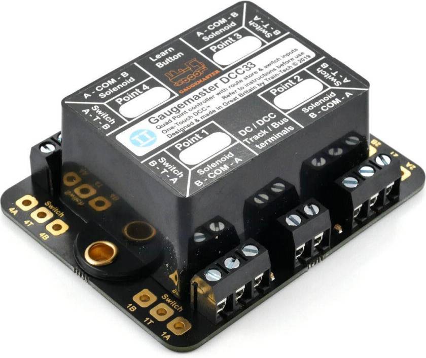 Gaugemaster Point Motor Decoder w/CDU 4 Way DCC33