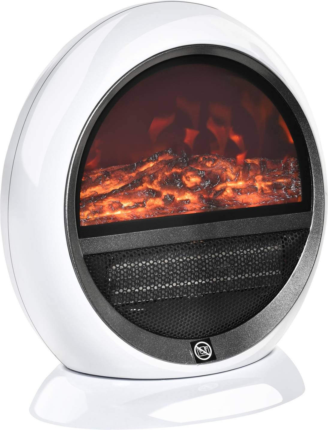 Homcom Electric Fireplace Flame Rotatable Overheating Protection