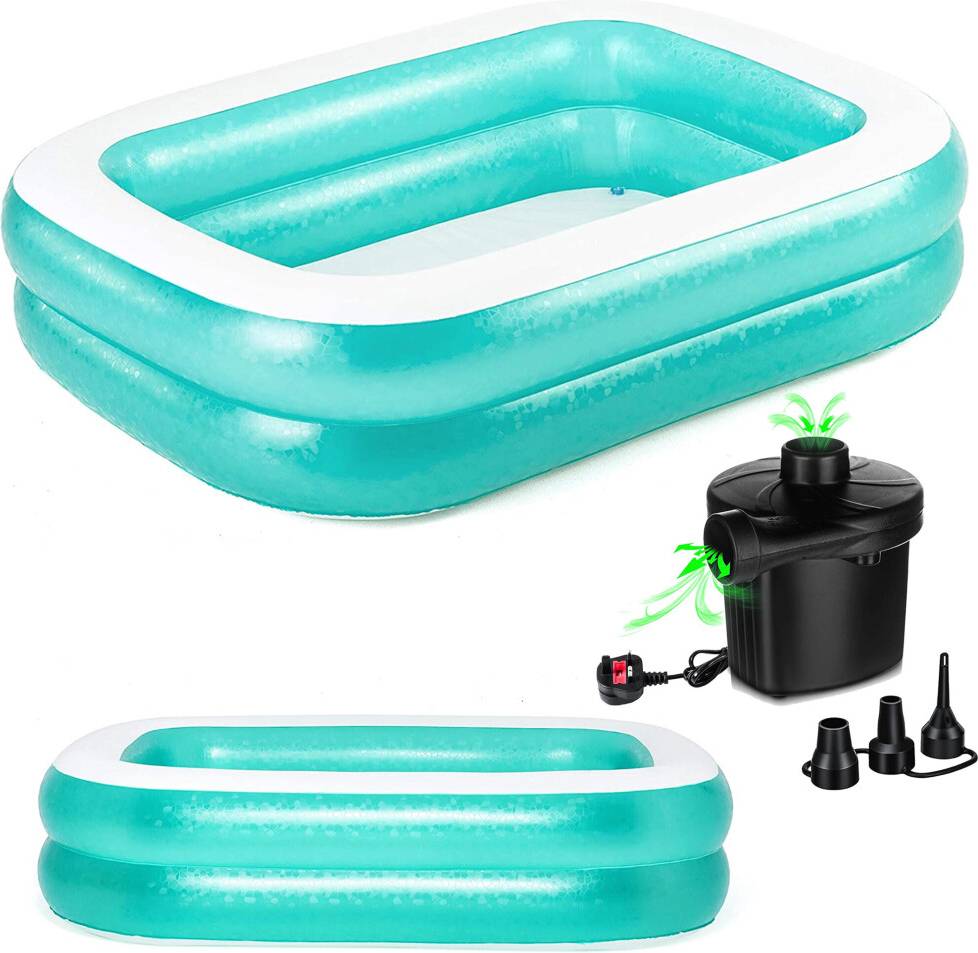 Bestway Inflatable Family Patio Garden Rectangular Paddling Swimming Pool