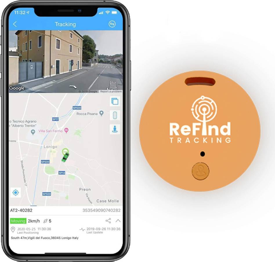 Android airtag Orange ReFind R2 Smart Tracker