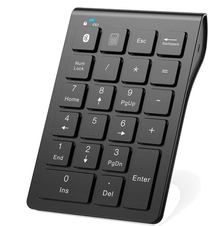 Spactz Wireless Bluetooth Numeric Keypad 22-Keys Portable Slim Numeric Pad
