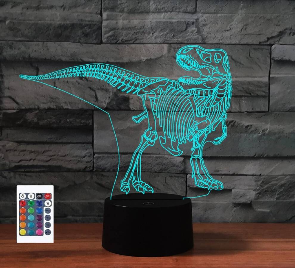 3D Dinosaur Remote Control 16 Color Lights