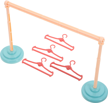 Eease FRCOLOR 4 Set Doll Clothes Storage Rack With Hanger