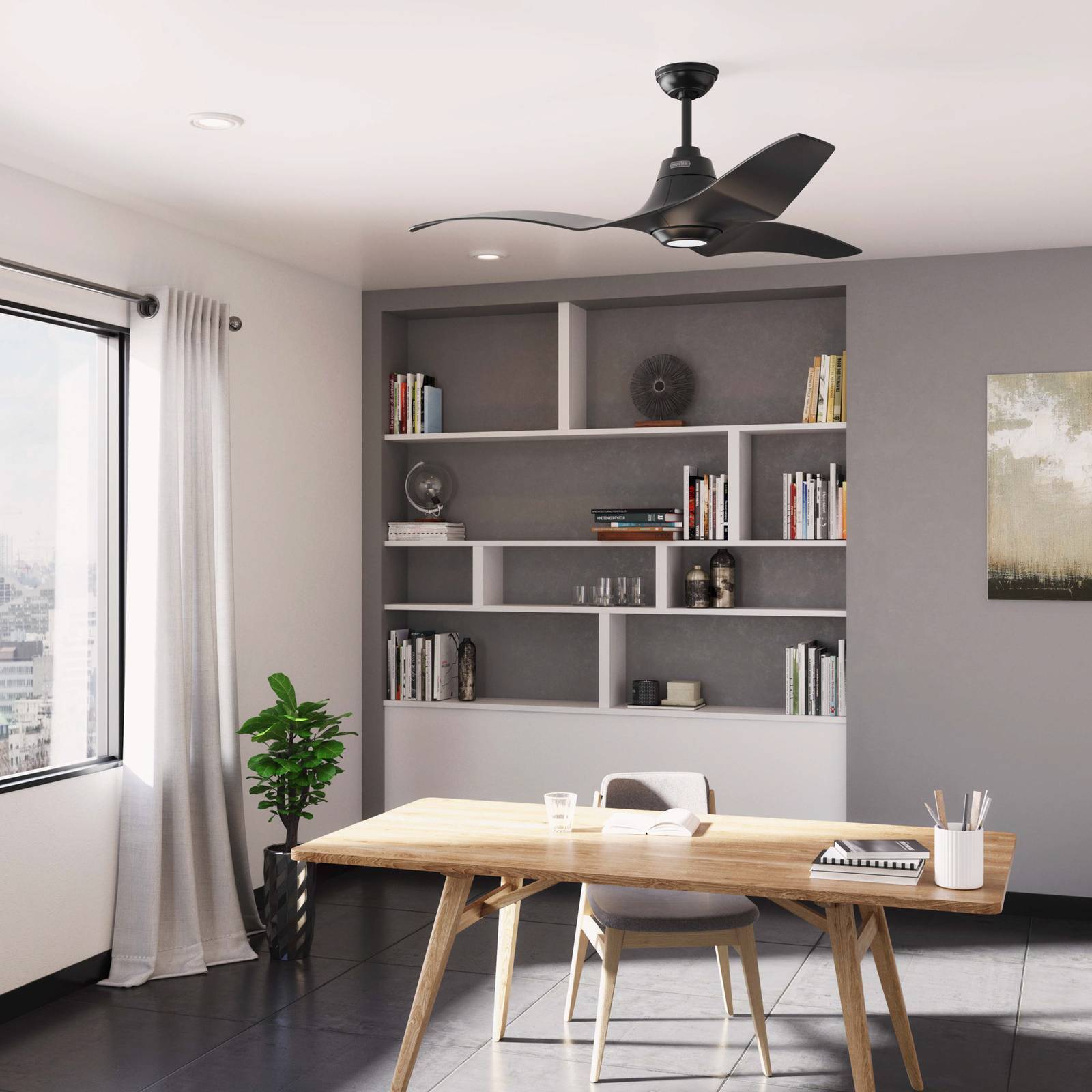 Hunter DC Ceiling Fan Stingray White LED Remote