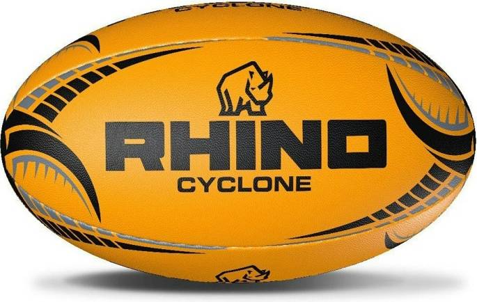 Rhino Cyclone Rugby Ball 4 Fluorescent Yellow