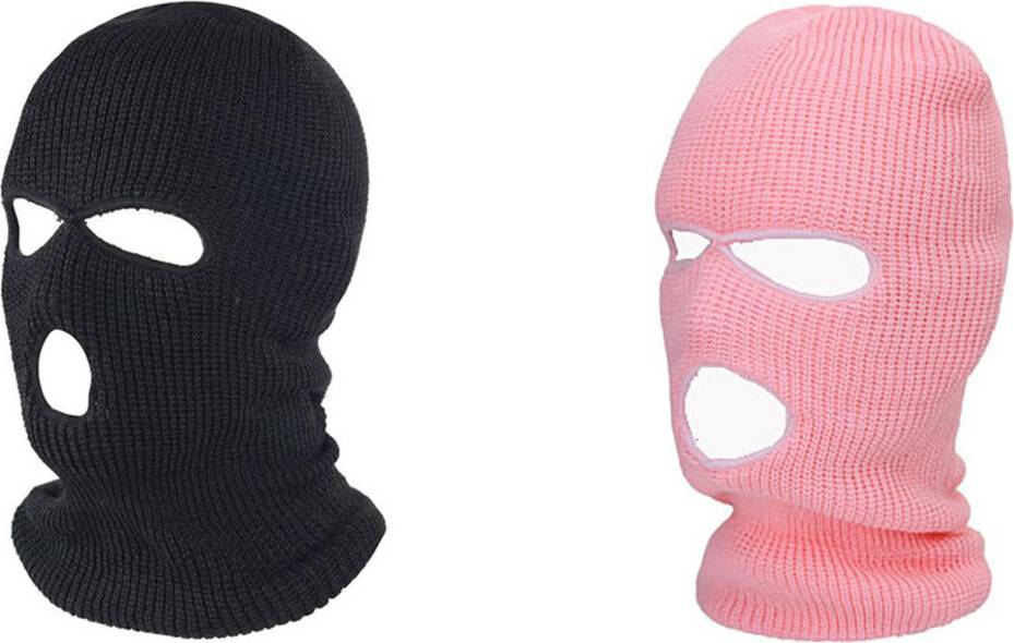 Berretti In Maglia 3 Fori Caldi Invernali - Rosa