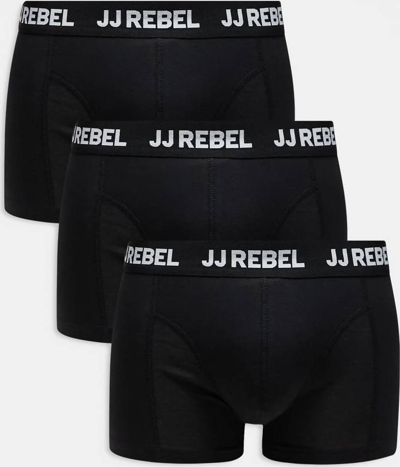 JJ-REBEL 3 Pack Boxer Trunks - Sort