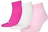 Puma 3-Pack Quarter Socks - Rosa