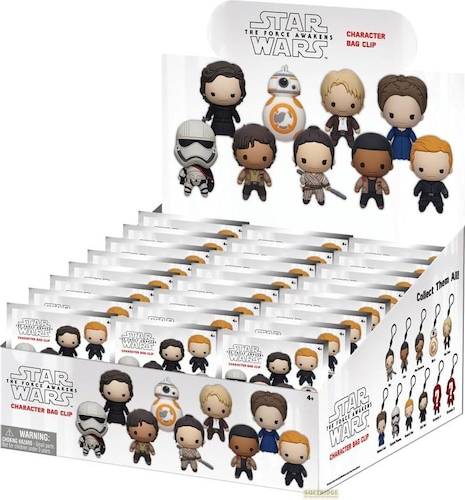 Monogram The Force Awakens Charm 3D PVC Bag Clips Display