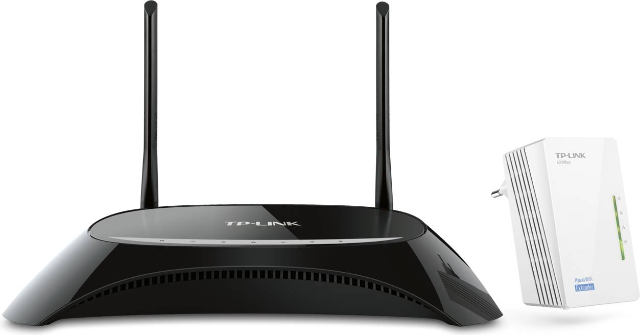 Powerline adapter TP-Link AV500 Hybrid-WiFi KIT WLAN Router PowerLine-Adapter