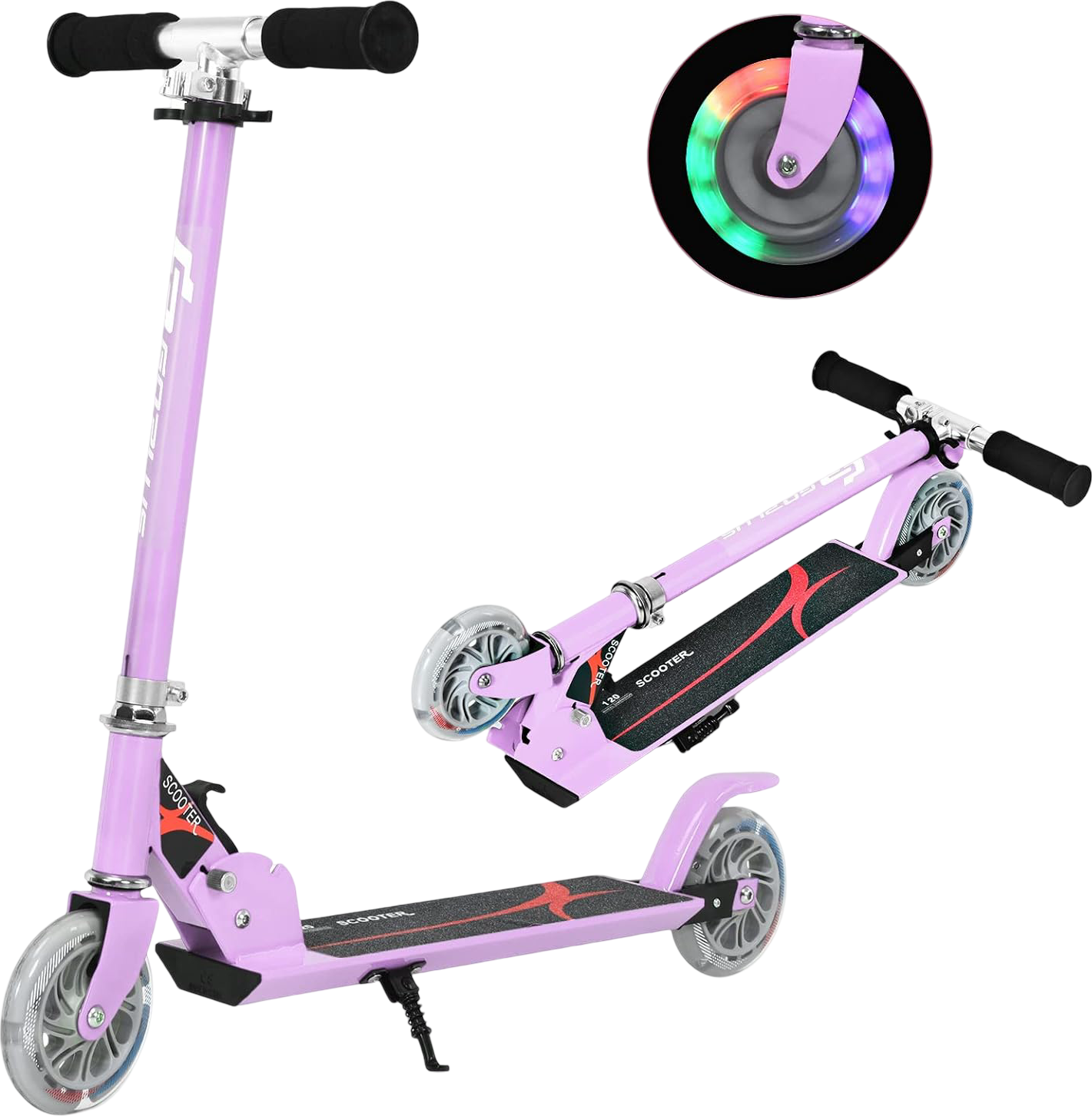 Ab roller Costway Kinder Roller mit LED Rädern