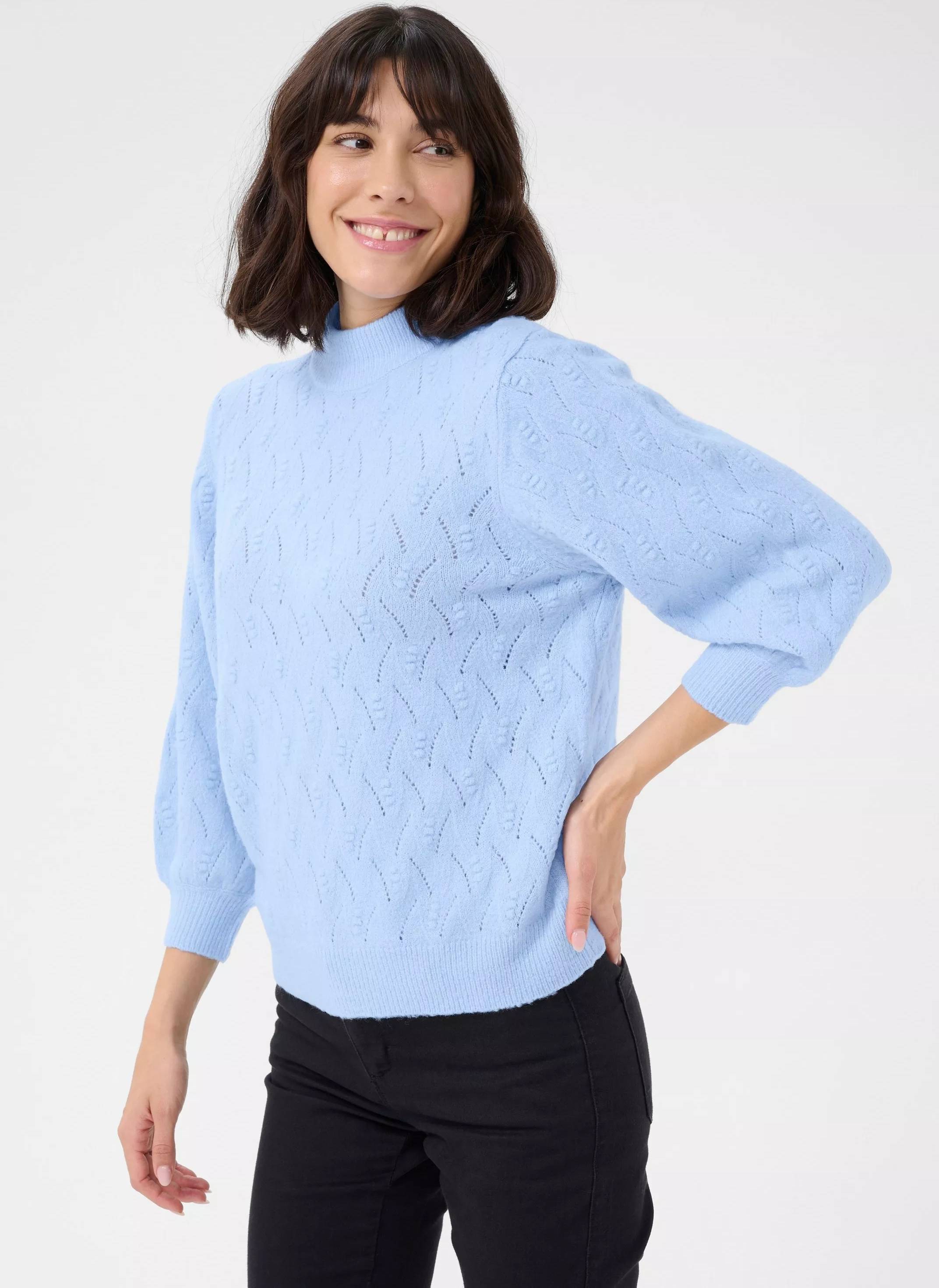 Strickpullover Rita - Himmelblau