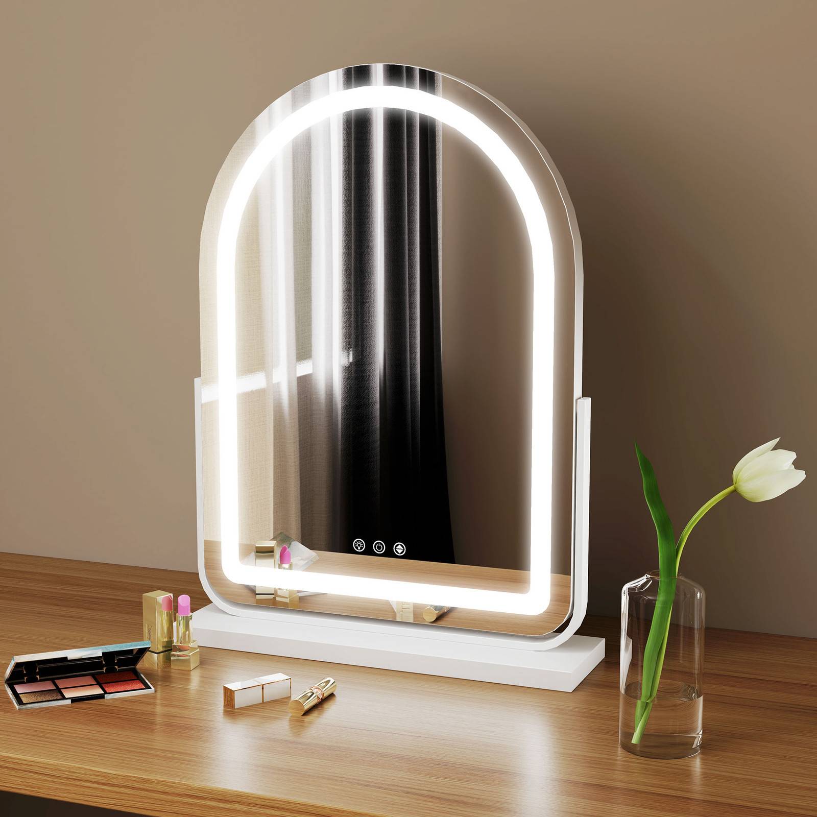 Homcom Vanity Mirror With Lights - 3 Colour