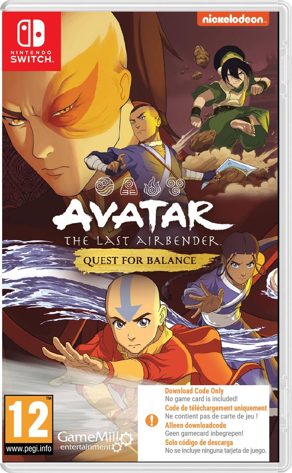 Avatar The Last Airbender Quest For Balance Code In Box Nintendo Switch