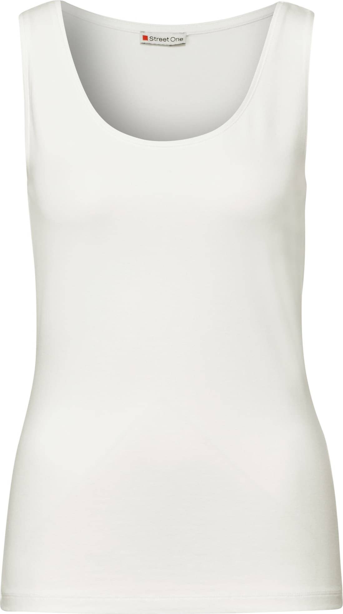 Street One Basic Top - Enfärgad/Vit