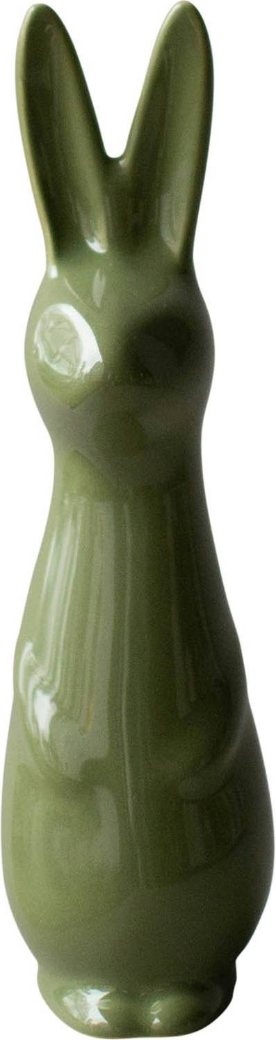 Swedish Rabbit 17 cm Ceramic Shiny Green