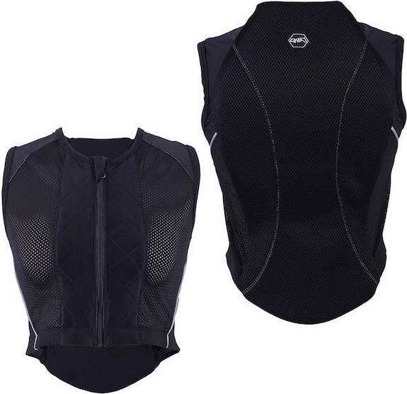 Sikkerhedsvest ridning QHP Back Protector - Rygskjold - Voksen/Sort