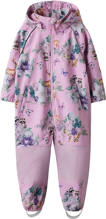 Name It Softshelloverall Med Fleece - Rosa Lav