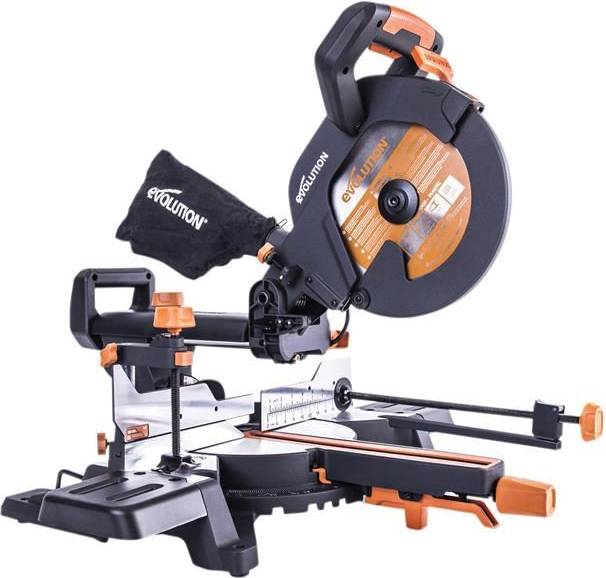 Evolution R255SMS+ Pro Multi-Material Sliding Mitre Saw 255mm 2000W 240V
