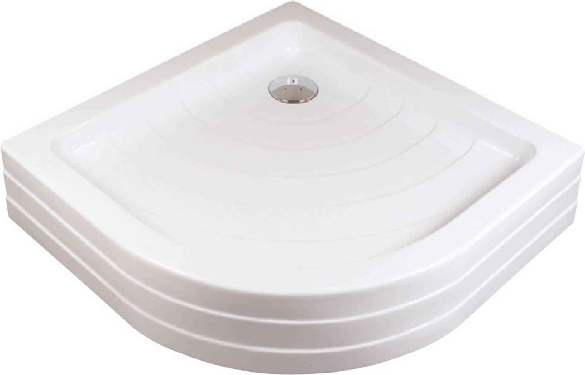 Hill Ceramic Ravak Duschkar Ronda PU 90x90 Rund Vit Blank