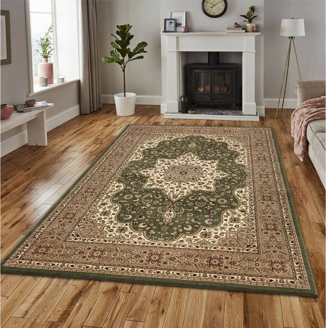 Three Posts Warren Area Rugs Traditional Pattern 280cm x 380cm Green