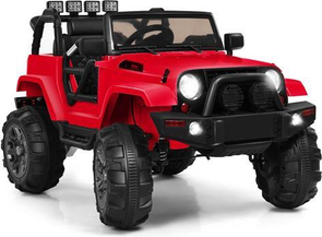 Remote control cars lights SlickBlue 12V Kids Remote Control Riding Truck Car with LED Lights