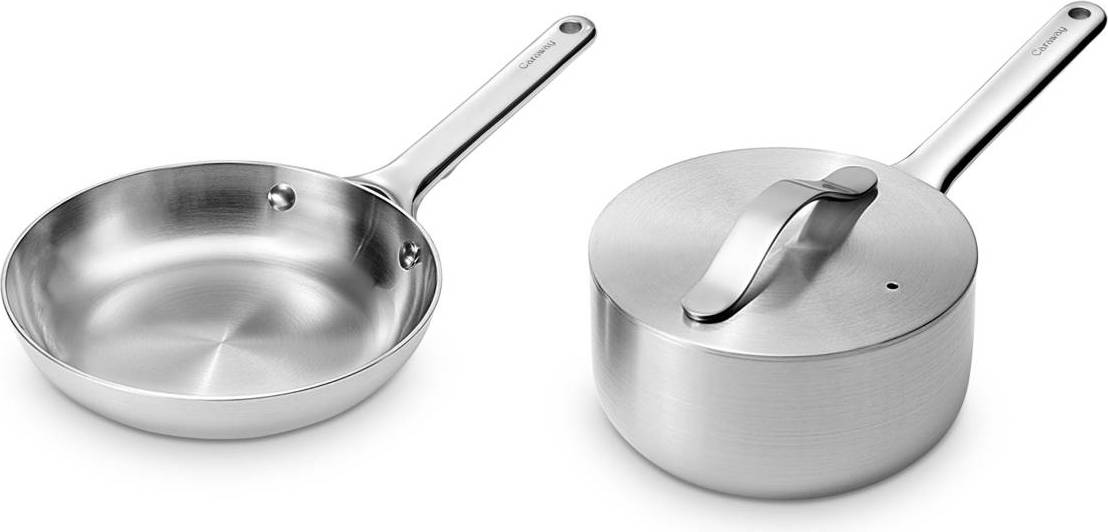 Stainless pots and pans set Caraway 2pc