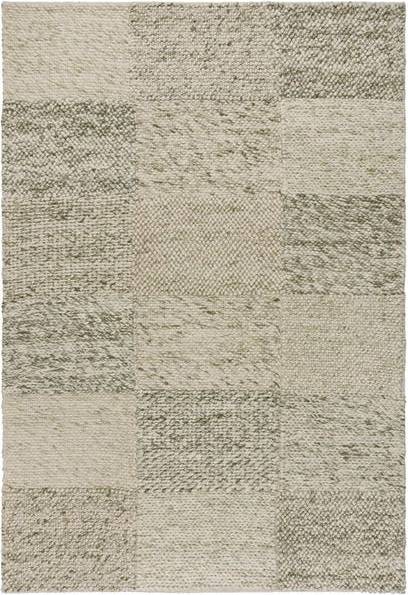 Dunelm Pebble Patchwork Rug Olive Green 200x290cm