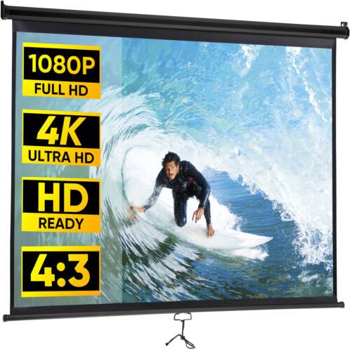 Projector screen 100 inch Segawe 100 Inch Foldable Anti-Crease Portable Projector Screen