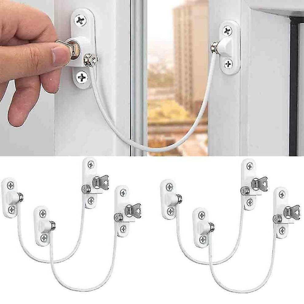 4 Pcs Window Restrictor Locks