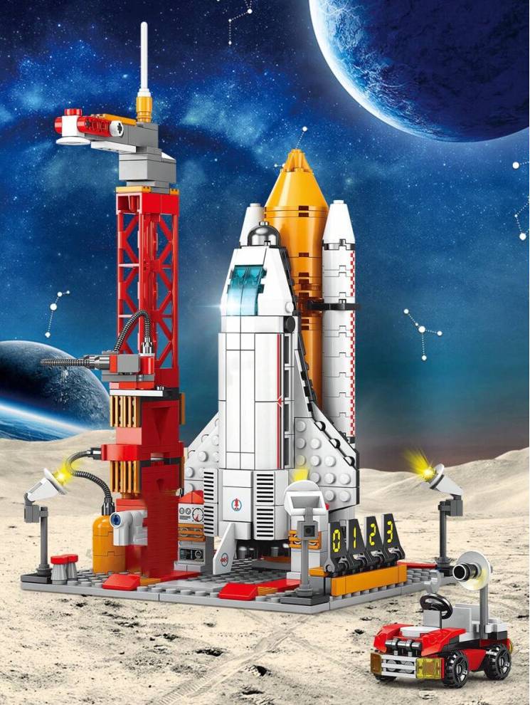 Launchpad Space Shuttle Model Building Blocks Astronauts Launchpad