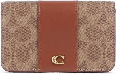 Coach Essential Slim Card Case In Signature - Brown