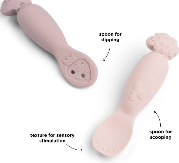 Babylöffel Set Tiny Farm Puder Rosa