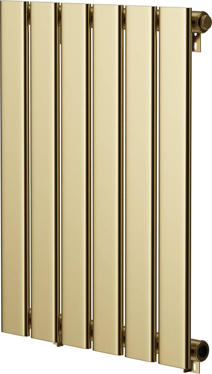 Hudson Reed Colore Brushed Brass 600mm x 452mm Horizontal Single Panel Radiator