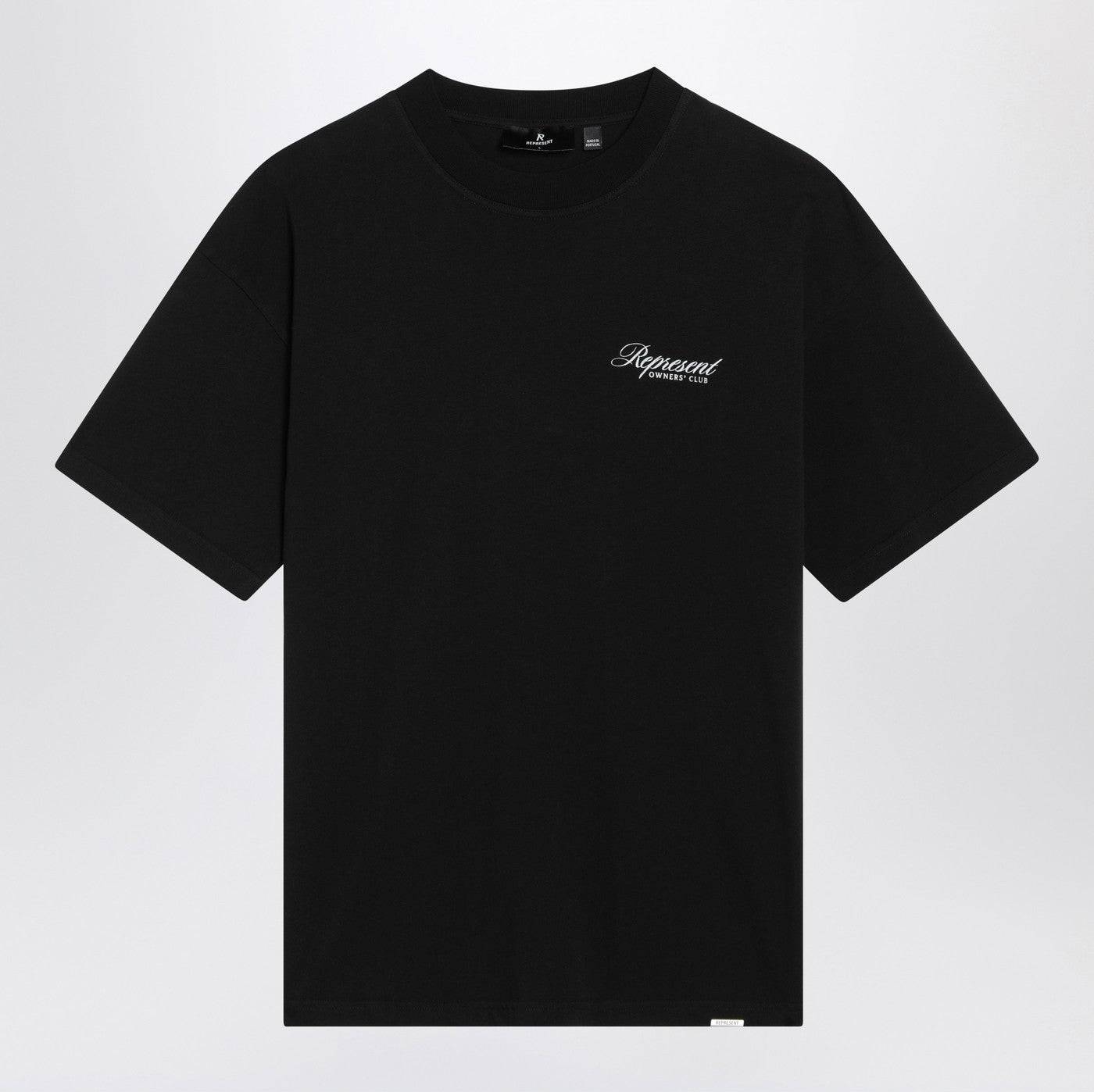 Represent Ribstrikket T-shirt med Rund Hals - Sort