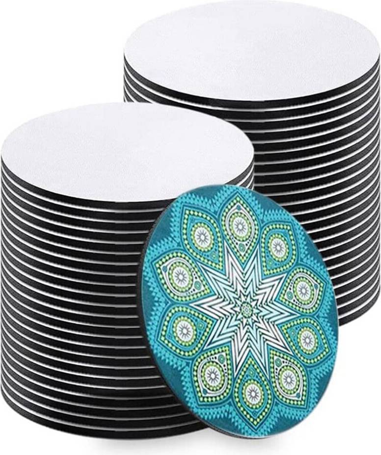 Sublimation Tlily 35Pcs Runde Sublimation Blank Untersetzer 35Stk.