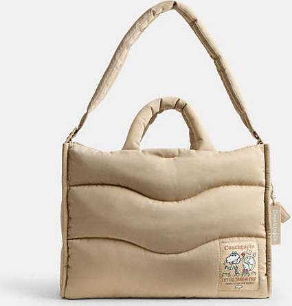 Coach topia Loop Tote In Recycled Polyester With Wavy Quilting