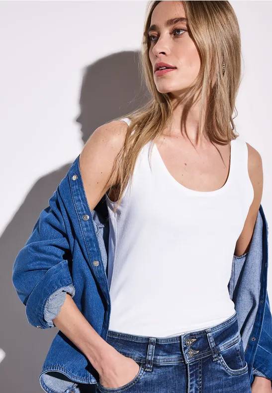 Street One Basic Top - Vit