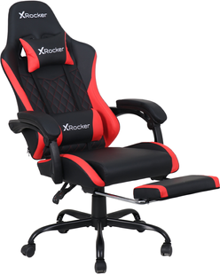 X rocker X-Rocker Apex PC Gaming Chair with Massage Function Footrest Red