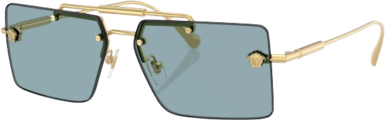 Versace Rectangular Sunglasses - Blue/Gold
