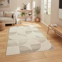 Think Rugs Elio Modern Geometric Rug 120 x 170 Beige