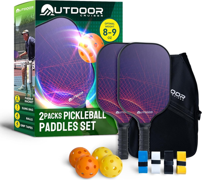 Carbon pickleball LifeMaster Outdoor Cruiser Pickleball Racket Set Carbon Fiber