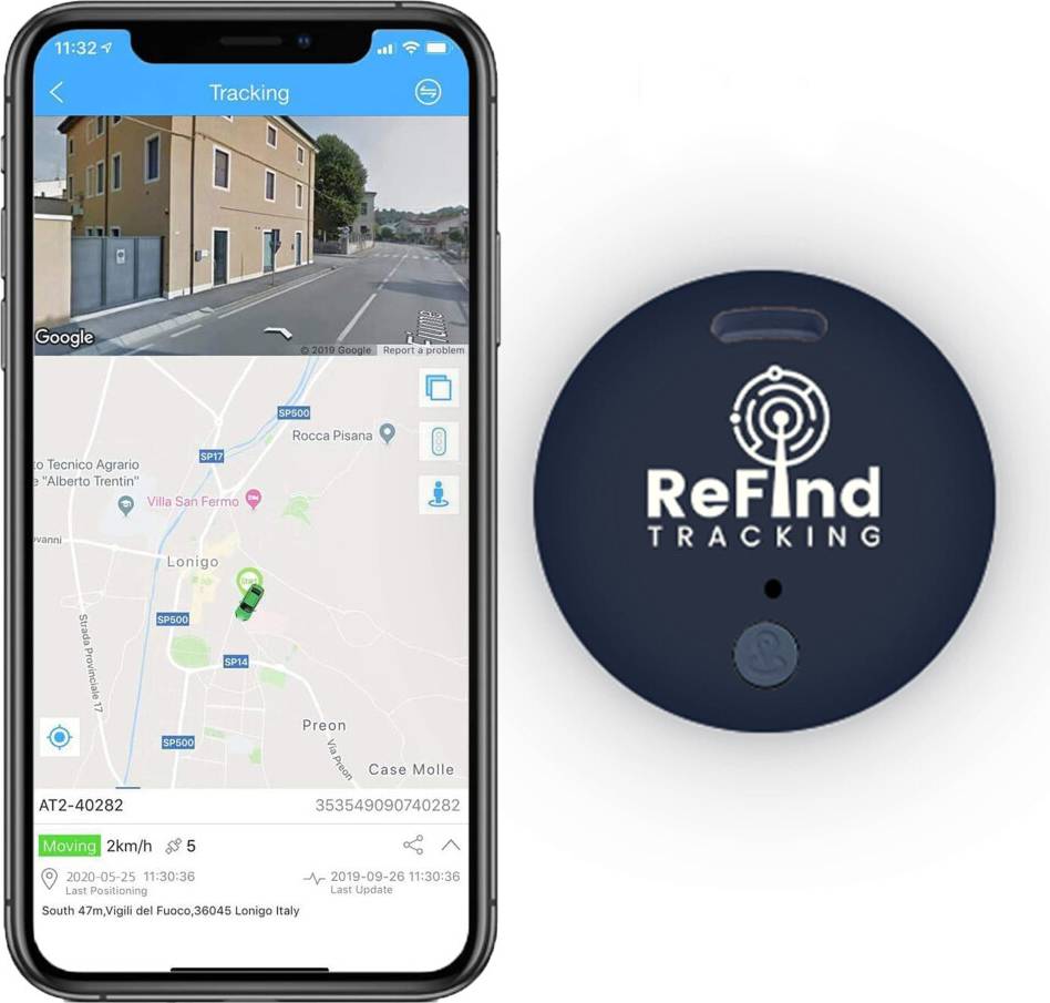 Android airtag Blue ReFind R2 Smart Tracker