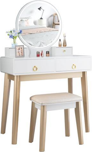 Black vanity set SlickBlue Makeup Vanity Set 3 Color Lighting Table Dressing Table