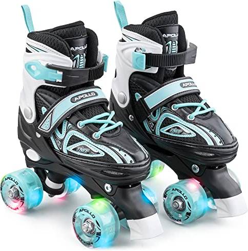 Rollerblades barn Apollo Super Quad X Pro LED Rullskridskor