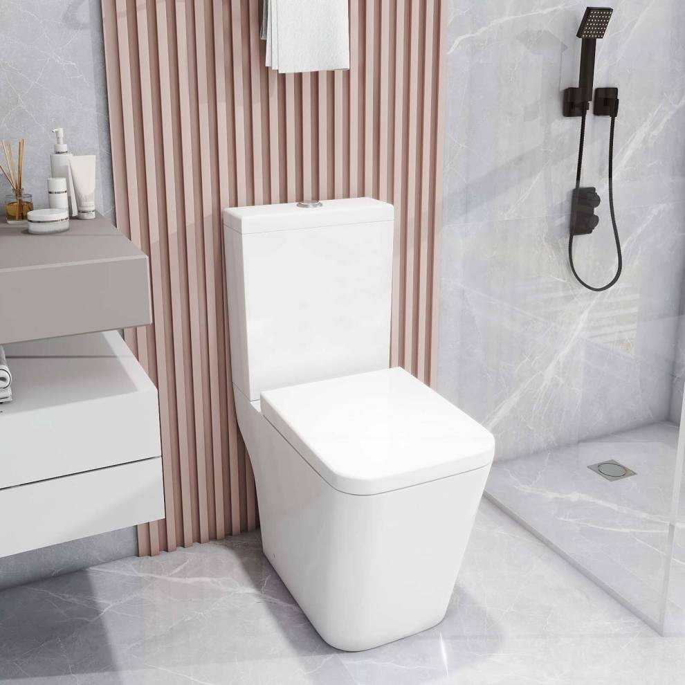 Roba Rimless Close Coupled Toilet Bathroom Square