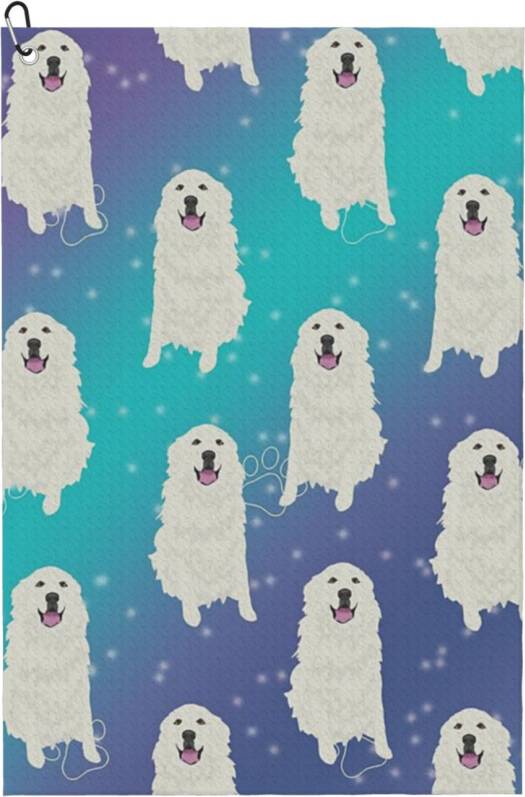 WHIBOS Great Pyrenees Pattern Golf Towel