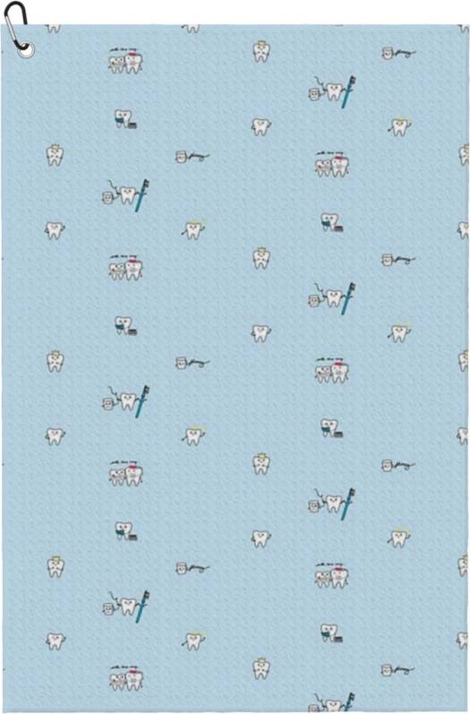 WHIBOS Cute Teeth Pattern Golf Towel