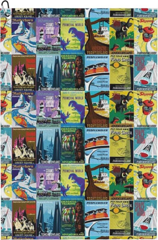 WHIBOS Vintage Ride Posters Golf Towel
