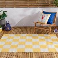 Furn Checkerboard Indoor Outdoor Rug - Yellow